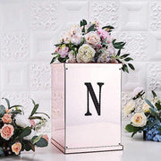 6" tall Letter Self-Adhesive Rhinestones Gem Sticker - Black