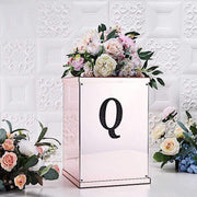 6" tall Letter Self-Adhesive Rhinestones Gem Sticker - Black