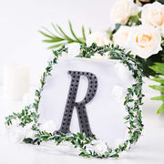 6" tall Letter Self-Adhesive Rhinestones Gem Sticker - Black