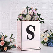 6" tall Letter Self-Adhesive Rhinestones Gem Sticker - Black