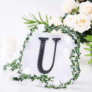 6" tall Letter Self-Adhesive Rhinestones Gem Sticker - Black