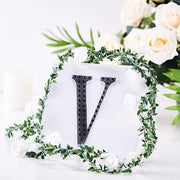 6" tall Letter Self-Adhesive Rhinestones Gem Sticker - Black