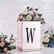 6" tall Letter Self-Adhesive Rhinestones Gem Sticker - Black