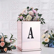 6" tall Letter Self-Adhesive Rhinestones Gem Sticker - Black