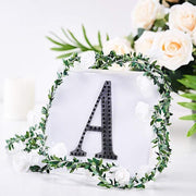 6" tall Letter Self-Adhesive Rhinestones Gem Sticker - Black