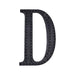6" tall Letter Self-Adhesive Rhinestones Gem Sticker - Black DIA_NUM_GLIT6_BLK_D