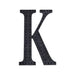 6" tall Letter Self-Adhesive Rhinestones Gem Sticker - Black DIA_NUM_GLIT6_BLK_K