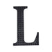 6" tall Letter Self-Adhesive Rhinestones Gem Sticker - Black DIA_NUM_GLIT6_BLK_L