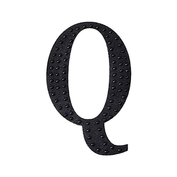6" tall Letter Self-Adhesive Rhinestones Gem Sticker - Black DIA_NUM_GLIT6_BLK_Q
