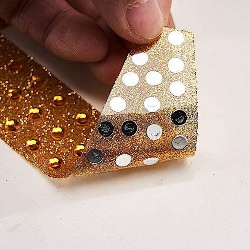 6" tall Letter Self-Adhesive Rhinestones Gem Sticker - Gold