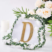 6" tall Letter Self-Adhesive Rhinestones Gem Sticker - Gold