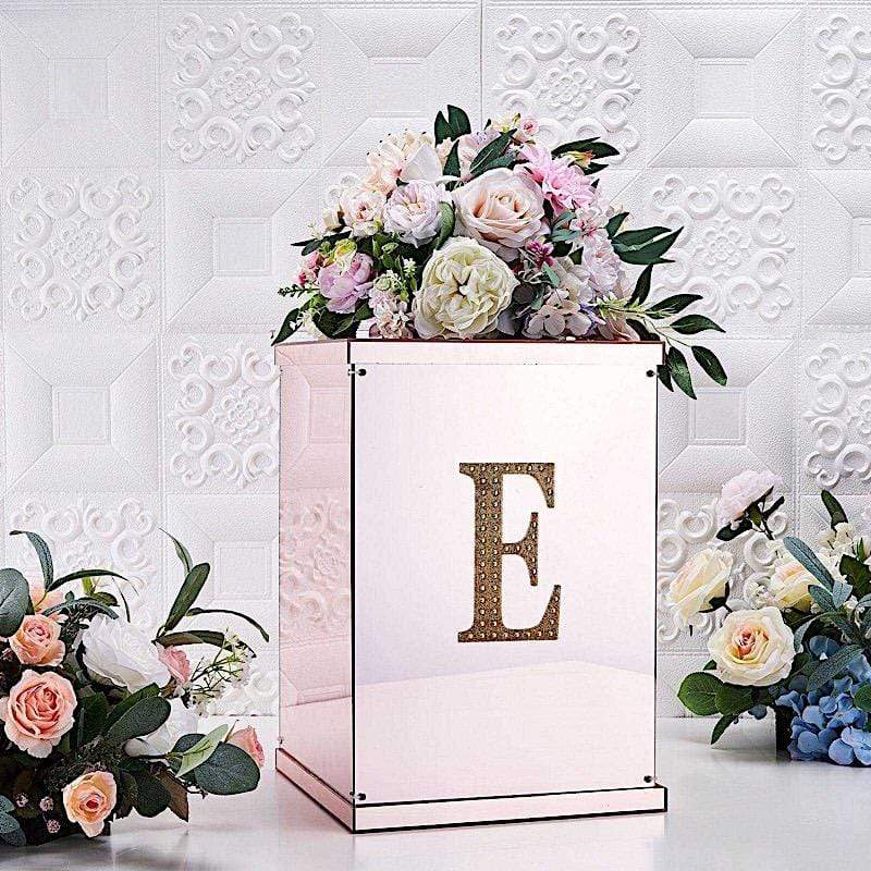 6" tall Letter Self-Adhesive Rhinestones Gem Sticker - Gold