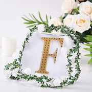 6" tall Letter Self-Adhesive Rhinestones Gem Sticker - Gold