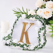 6" tall Letter Self-Adhesive Rhinestones Gem Sticker - Gold