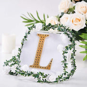 6" tall Letter Self-Adhesive Rhinestones Gem Sticker - Gold
