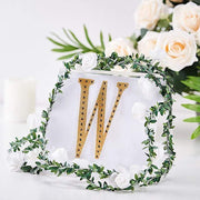 6" tall Letter Self-Adhesive Rhinestones Gem Sticker - Gold