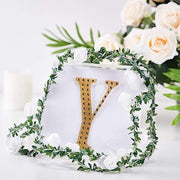 6" tall Letter Self-Adhesive Rhinestones Gem Sticker - Gold