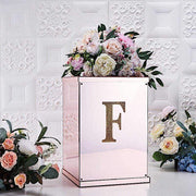 6" tall Letter Self-Adhesive Rhinestones Gem Sticker - Gold