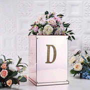 6" tall Letter Self-Adhesive Rhinestones Gem Sticker - Gold