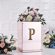 6" tall Letter Self-Adhesive Rhinestones Gem Sticker - Gold