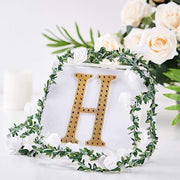 6" tall Letter Self-Adhesive Rhinestones Gem Sticker - Gold