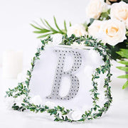 6" tall Letter Self-Adhesive Rhinestones Gem Sticker - Silver