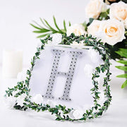 6" tall Letter Self-Adhesive Rhinestones Gem Sticker - Silver