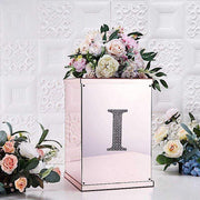 6" tall Letter Self-Adhesive Rhinestones Gem Sticker - Silver