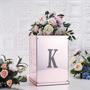 6" tall Letter Self-Adhesive Rhinestones Gem Sticker - Silver