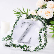 6" tall Letter Self-Adhesive Rhinestones Gem Sticker - Silver