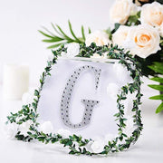 6" tall Letter Self-Adhesive Rhinestones Gem Sticker - Silver