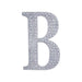 6" tall Letter Self-Adhesive Rhinestones Gem Sticker - Silver DIA_NUM_GLIT6_SILV_B