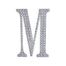 6" tall Letter Self-Adhesive Rhinestones Gem Sticker - Silver DIA_NUM_GLIT6_SILV_M