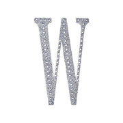 6" tall Letter Self-Adhesive Rhinestones Gem Sticker - Silver DIA_NUM_GLIT6_SILV_W