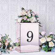 6" tall Number Self-Adhesive Rhinestones Gem Stickers - Black