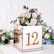 6" tall Number Self-Adhesive Rhinestones Gem Stickers - Gold