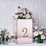 6" tall Number Self-Adhesive Rhinestones Gem Stickers - Gold