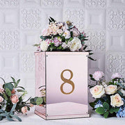 6" tall Number Self-Adhesive Rhinestones Gem Stickers - Gold