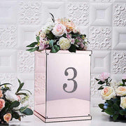 6" tall Number Self-Adhesive Rhinestones Gem Stickers - Silver