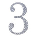 6" tall Number Self-Adhesive Rhinestones Gem Stickers - Silver DIA_NUM_GLIT6_SILV_3