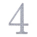 6" tall Number Self-Adhesive Rhinestones Gem Stickers - Silver DIA_NUM_GLIT6_SILV_4