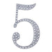 6" tall Number Self-Adhesive Rhinestones Gem Stickers - Silver DIA_NUM_GLIT6_SILV_5