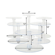 6 Tiers Clear Wedding Party Cupcake Cup CAKE Stand Set CAKE_STND_6T