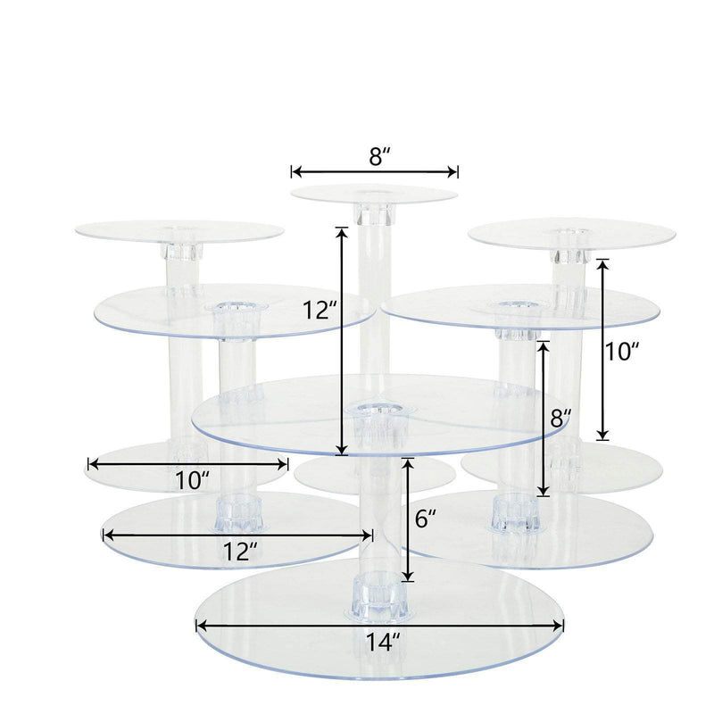 6 Tiers Clear Wedding Party Cupcake Cup CAKE Stand Set CAKE_STND_6T