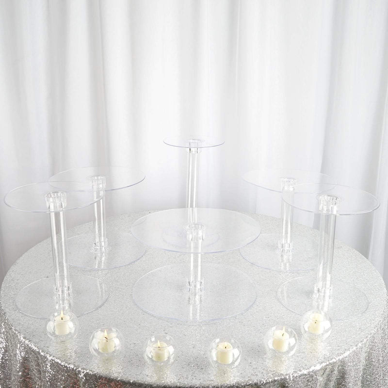 6 Tiers Clear Wedding Party Cupcake Cup CAKE Stand Set CAKE_STND_6T