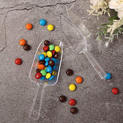 6 Treats and Candy Table Scoopers - Clear - Disposable Tableware PLST_SCOOP_CLR