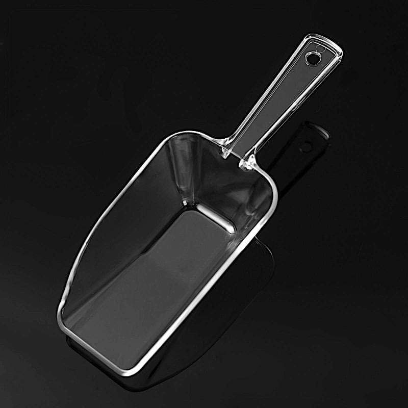 6 Treats and Candy Table Scoopers - Clear - Disposable Tableware PLST_SCOOP_CLR