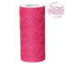 6" x 10 yards Glittered Lace Fabric Bolt - Fuchsia TUL_B6_033