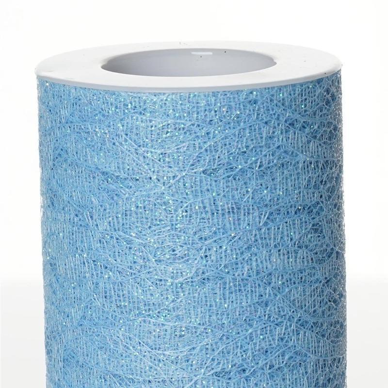 6" x 10 yards Glittered Lace Fabric Bolt