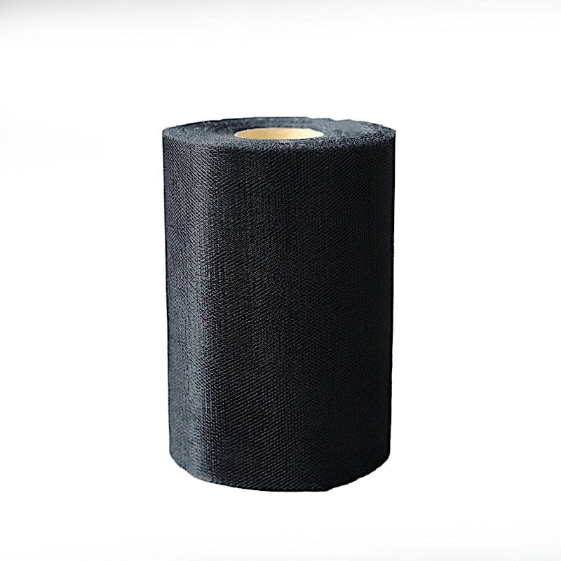 6" x 100 yards Wedding Tulle Roll TUL_6ROL_100YD_BLK